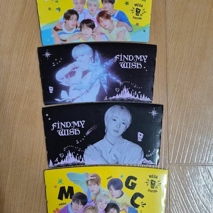 [BUNJANG] NCT WISH Mega Coffee Cup Holder Bundle Set (Sakuya, Yushi, Sion, Group) / 엔시티위시 메가커피 컵홀더 멤버+단체 일괄