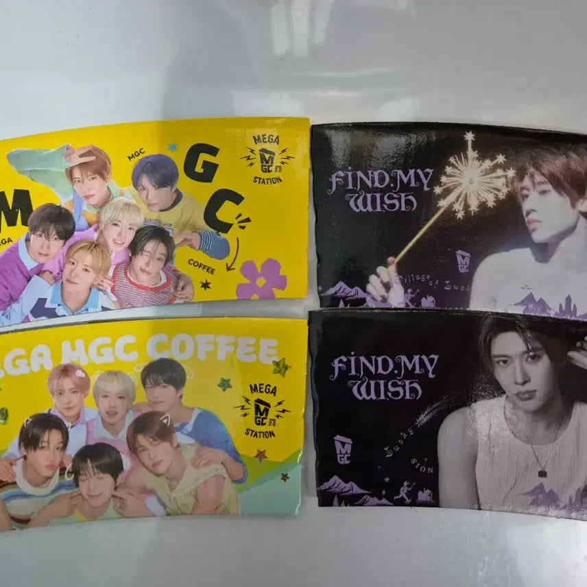 [BUNJANG] NCT WISH Mega Coffee Cup Holder Bundle Set (Sakuya, Yushi, Sion, Group) / 엔시티위시 메가커피 컵홀더 멤버+단체 일괄