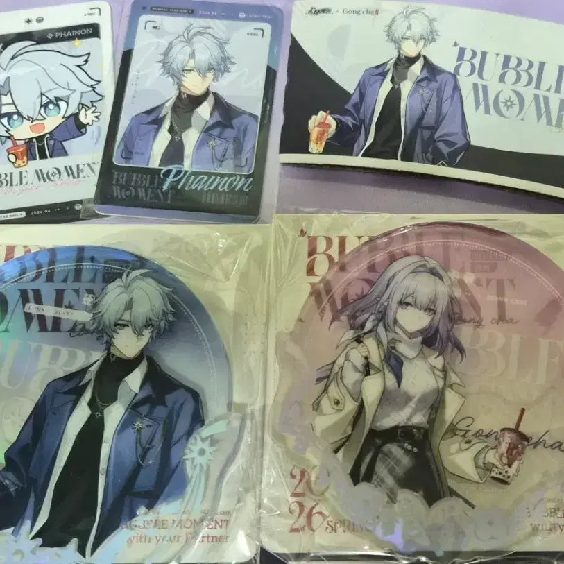 [BUNJANG] Gong Cha x Bungse Pythons &amp; Castoris Coaster Set / 공차 붕스 파이논,카스토리스 코스터+파이논 포카 2종