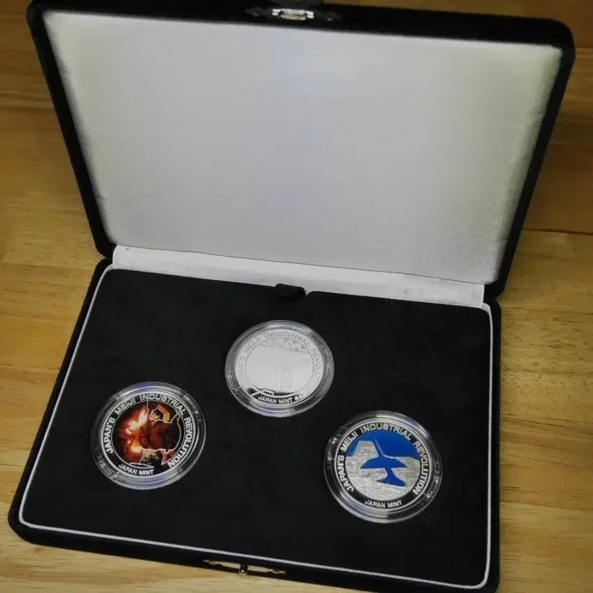 [BUNJANG] Meiji Industrial Revolution Silver Proof Medal Set (3 Types) / 일본 메이지 산업혁명 실버 프루프 은메달 3종 세트