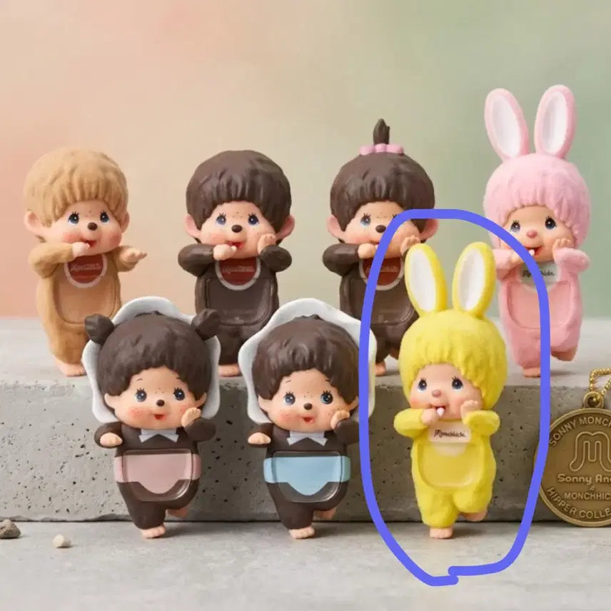 [BUNJANG] Sonny Angel x Monchhichi Chimutan Pair (Pink &amp; Yellow) / 정품 소니앤젤 몬치치 히퍼