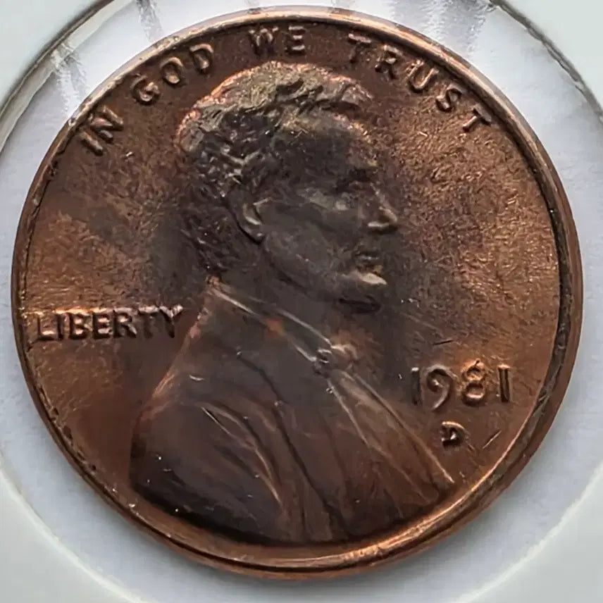 [BUNJANG] 1981-D Lincoln Cent Penny (Uncirculated Denver Mint) / 링컨 1센트 1981_D 년도 미사용 덴버 페니