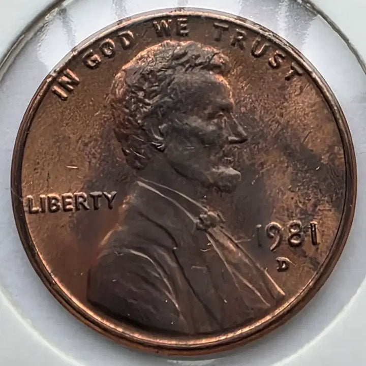 [BUNJANG] 1981-D Lincoln Cent Penny (Uncirculated Denver Mint) / 링컨 1센트 1981_D 년도 미사용 덴버 페니