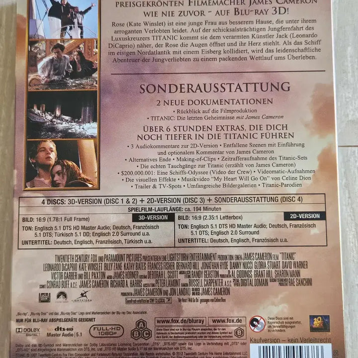 [BUNJANG] Titanic Blu-ray Steelbook Lenticular Mediabook / 타이타닉 블루레이 스틸북 미디어막 렌티큘러