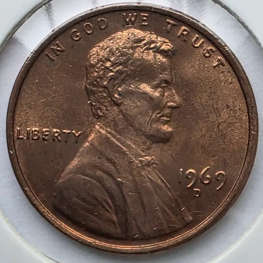 [BUNJANG] 1969-D Lincoln Cent Denver Mint Uncirculated Penny / 링컨 1센트 1969_D 년도 미사용 덴버 페니