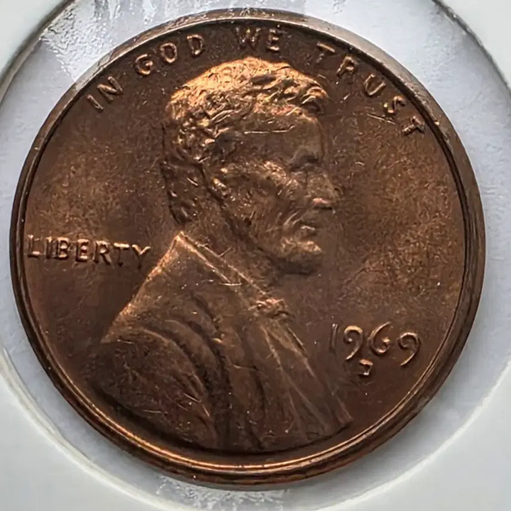 [BUNJANG] 1969-D Lincoln Cent Uncirculated Denver Penny / 링컨 1센트 1969_D 년도 미사용 덴버 페니