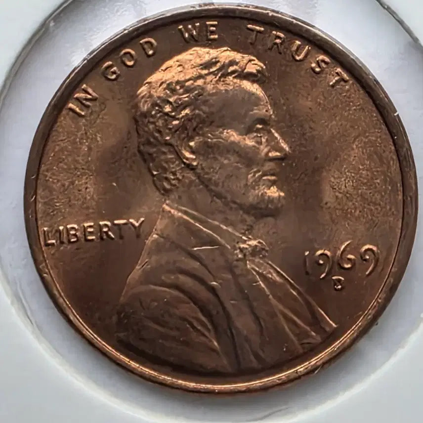 [BUNJANG] 1969-D Lincoln Cent Uncirculated Denver Penny / 링컨 1센트 1969_D 년도 미사용 덴버 페니