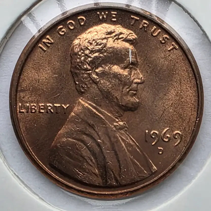 [BUNJANG] 1969-D Lincoln Cent Uncirculated Denver Penny / 링컨 1센트 1969_D 년도 미사용 덴버 페니
