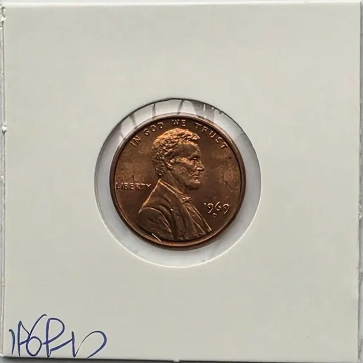 [BUNJANG] 1969-D Lincoln Cent Uncirculated Denver Penny / 링컨 1센트 1969_D 년도 미사용 덴버 페니