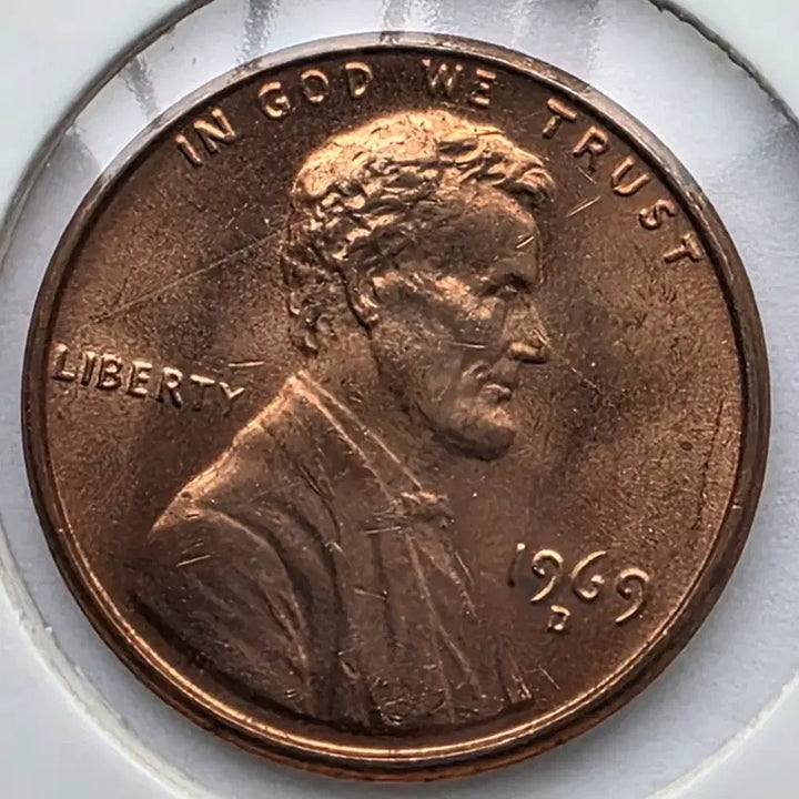 [BUNJANG] 1969-D Lincoln Cent Uncirculated Denver Penny / 링컨 1센트 1969_D 년도 미사용 덴버 페니