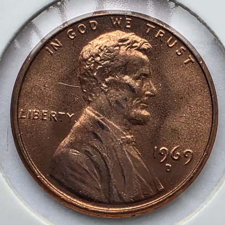 [BUNJANG] 1969-D Lincoln Cent Uncirculated Denver Penny / 링컨 1센트 1969_D 년도 미사용 덴버 페니