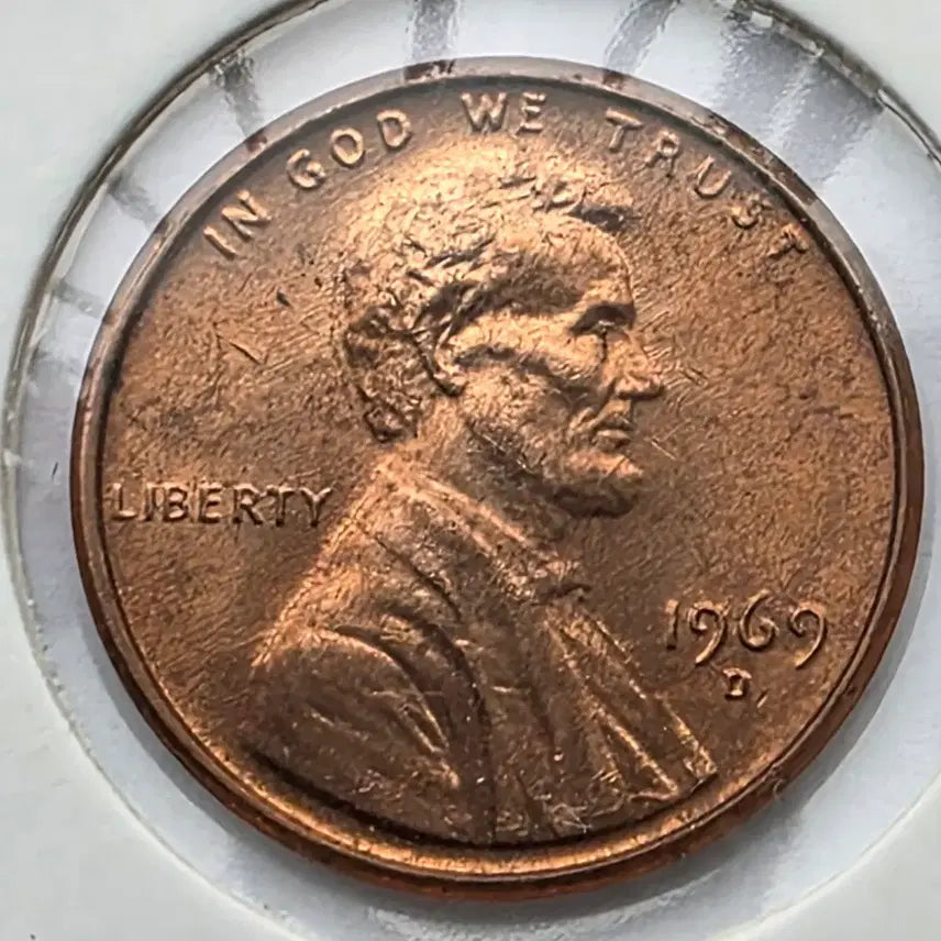 [BUNJANG] 1969-D Lincoln Cent Uncirculated Denver Penny / 링컨 1센트 1969_D 년도 미사용 덴버 페니
