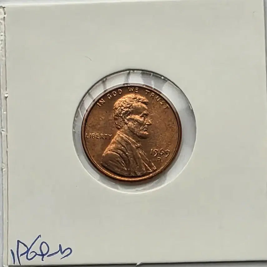 [BUNJANG] 1969-D Lincoln Cent Uncirculated Denver Penny / 링컨 1센트 1969_D 년도 미사용 덴버 페니