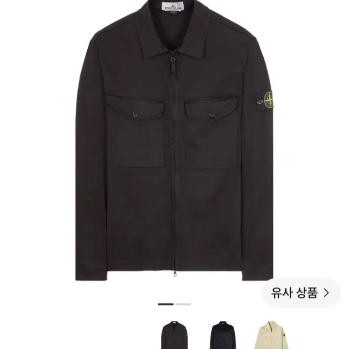 [BUNJANG] Stone Island Cotton Overshirt Black L / [24SS / L] 스톤아일랜드 코튼 오버셔츠