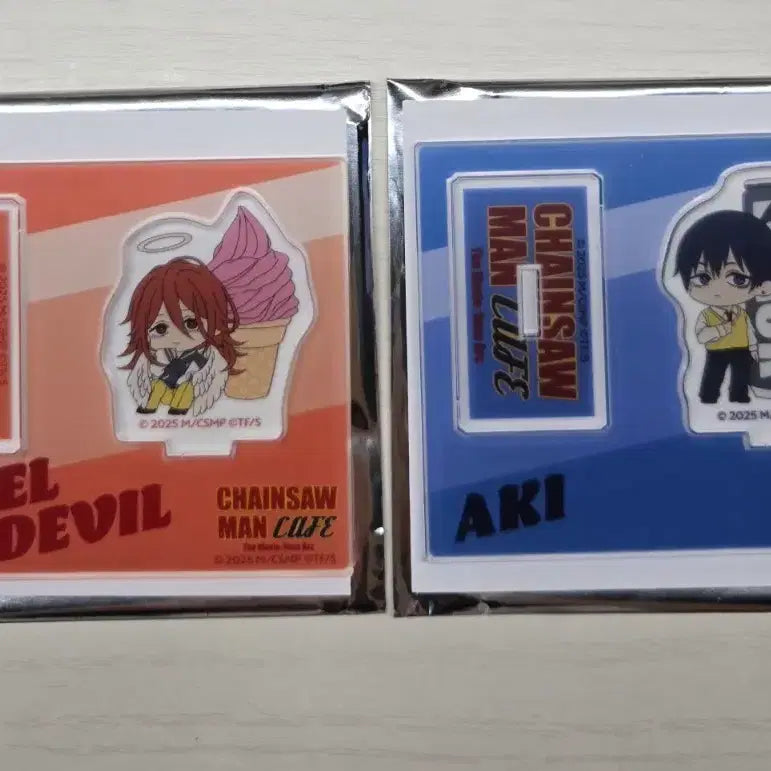 [BUNJANG] Chainsaw Man Cafe Pop-up Mini Acrylic Stand - Aki &amp; Angel / 체인소맨 카페팝업 아키&amp;천사 미니 아크릴양도or교환해요!