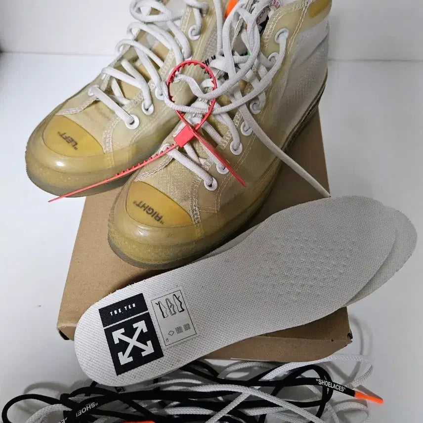 [BUNJANG] Off-White Converse Canvas High-Top OG Sneakers / 오프화이트 컨버스 캔버스 하이탑 OG