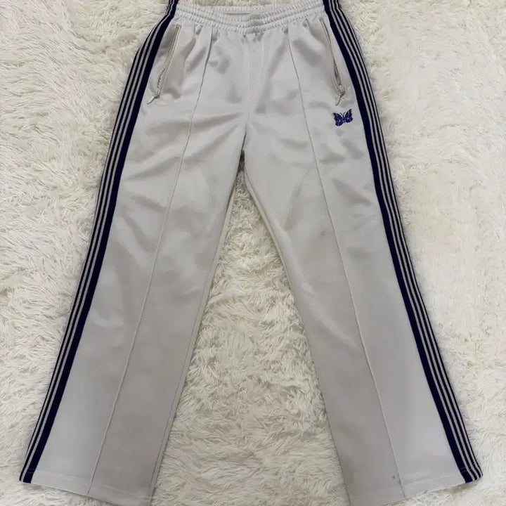 [BUNJANG] Needles Straight Track Pants Poly Smooth Ice White M / 니들스 스트레이트 트랙 팬츠 폴리 스무스 아이스 화이트 M
