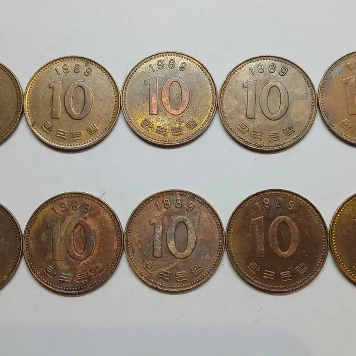 [BUNJANG] 1989 South Korean 10 Won Coin Bundle (10 pcs) / 1989년 10원 10개 일괄
