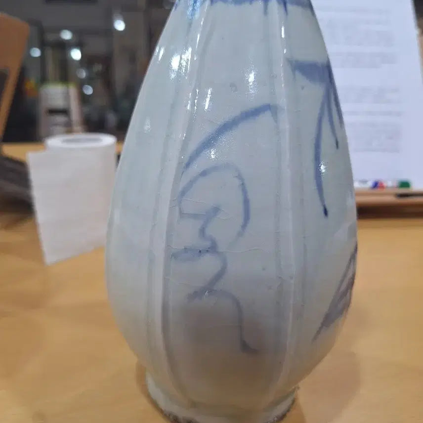[BUNJANG] Blue and White Porcelain Wide-Mouth Vase / 청화백자 광구 주병