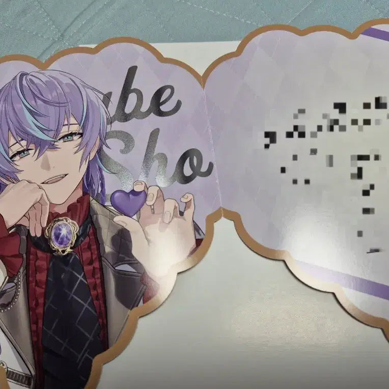 [BUNJANG] NIJISANJI Rosabelle Show Valentine Necklace &amp; Heart Card Set / 니지산지 호시루베 쇼 발렌타인 목걸이&amp;하트 카드 세트