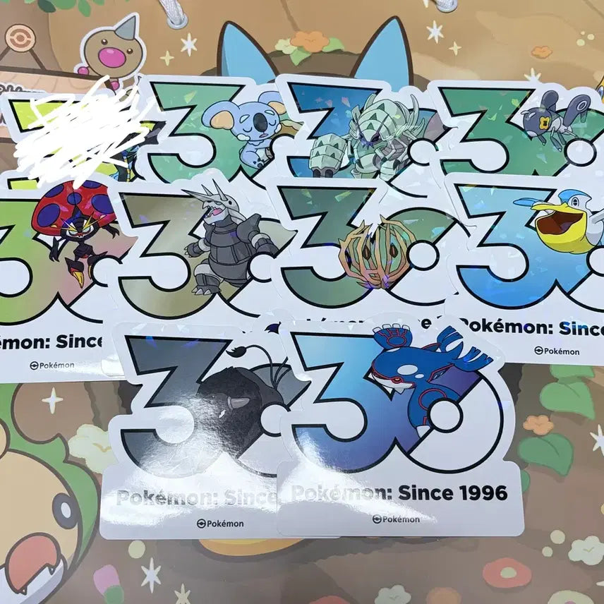 [BUNJANG] Pokemon 30th Anniversary Sticker Pack Kaiogre / 포켓몬스터 포켓몬 성수 30주년 기념 스티커 팩 가이오가