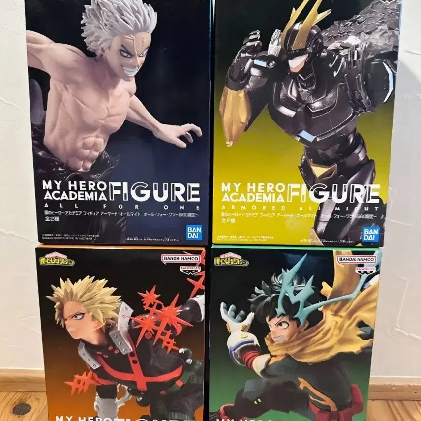 [BUNJANG] My Hero Academia Bundle Set - All For One, Armored All Might, Bakugo, Midoriya (Sealed) / 일괄,미개봉)나히아 피규어 올포원/아머드 올마이트/바쿠고/미도리야 세트
