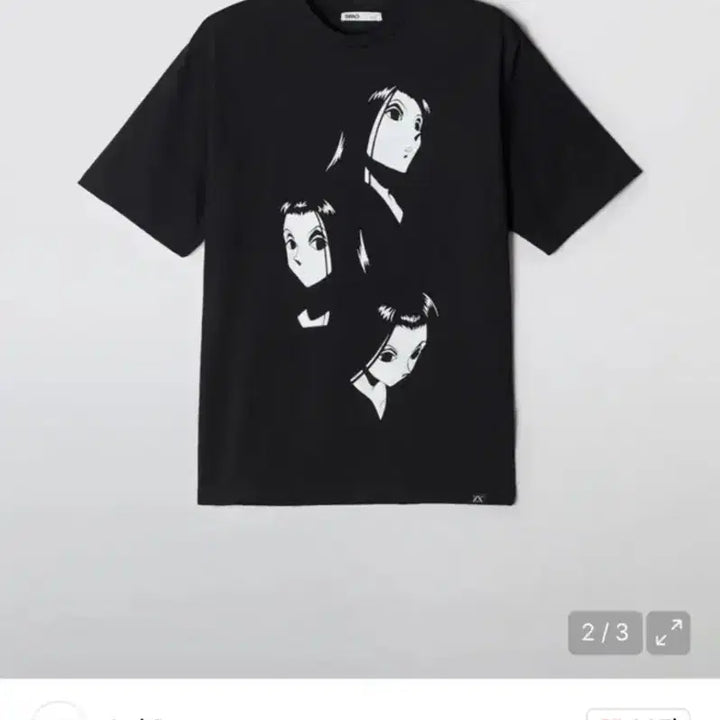 [BUNJANG] Hunter x Hunter SPAO Collaboration Illumi T-shirt Black S / 헌터헌터 스파오 콜라보 이르미 반팔티 블랙 S 미개봉 새상품