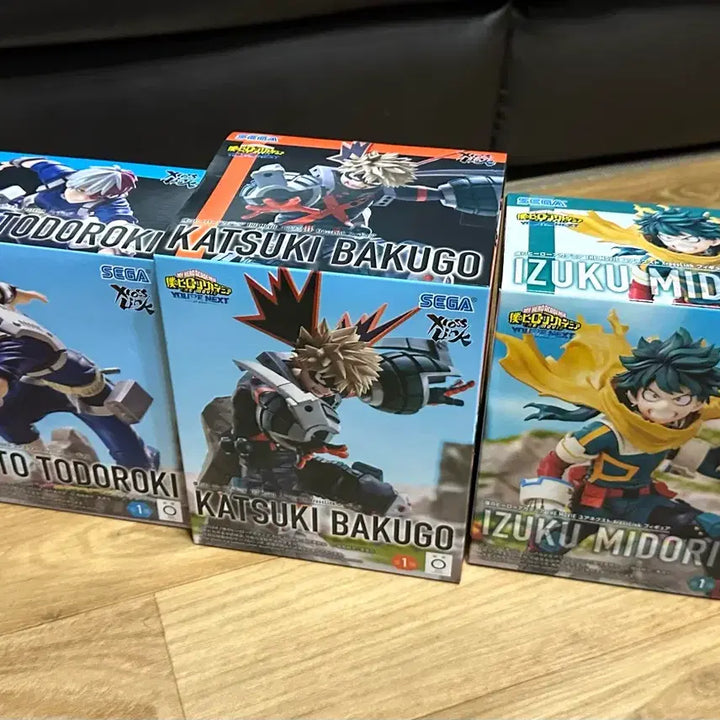 [BUNJANG] My Hero Academia SEGA Xross Link Set (Deku, Bakugo, Todoroki) / 나히아 히로아카 세가 xross link 3종세트 (신호등조)