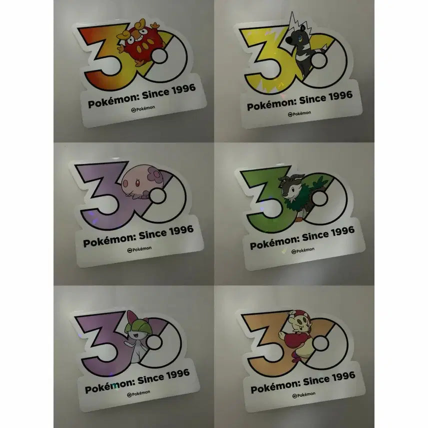 [BUNJANG] Pokemon 30th Anniversary Logo Sticker Ralts Kirlia Gardevoir Slakoth Vigoroth / 포켓몬스터 포켓몬 30주년 로고 스티커 메이클 랄토스 몽나 줄뮤마 달막화