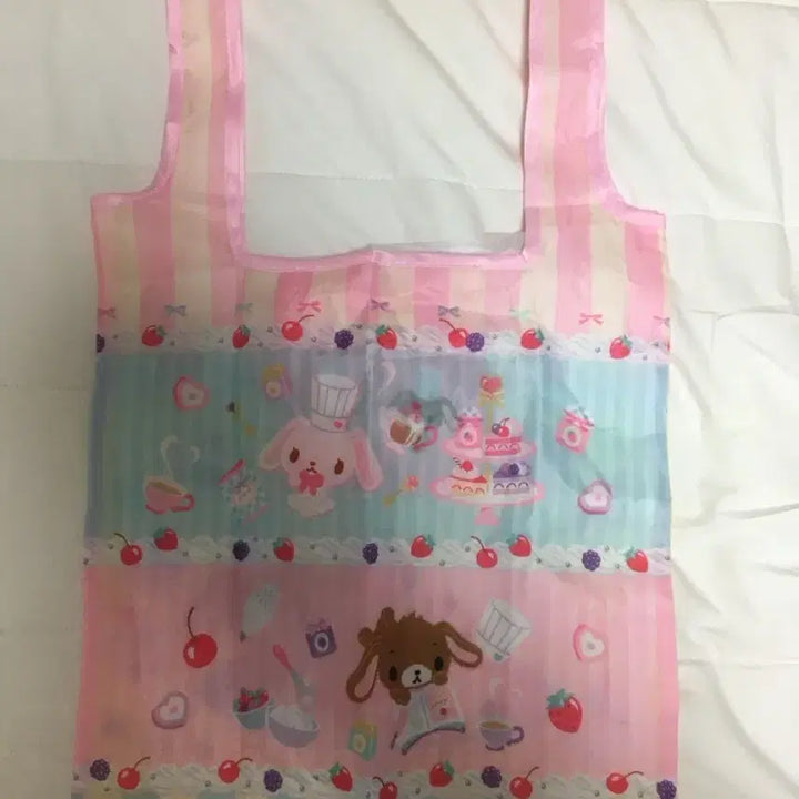 [BUNJANG] Sanrio Sugarbunnies Eco Bag / 산리오 슈가바니즈 에코백 바쿠백 가챠 시로우사 쿠로우사