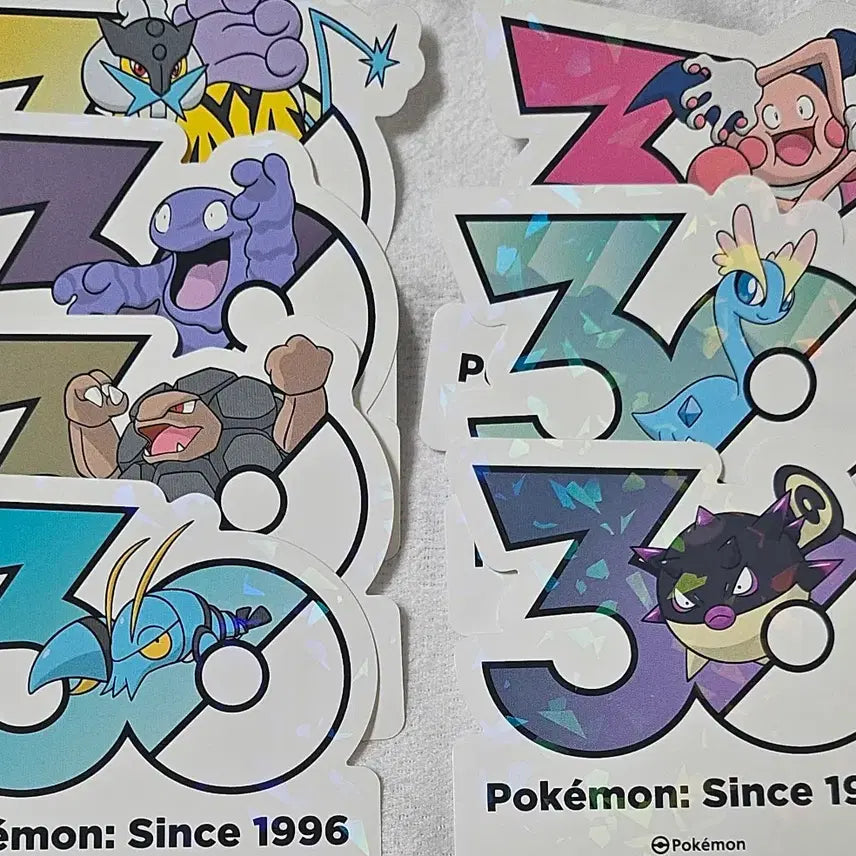 [BUNJANG] Pokemon 30th Anniversary Logo Sticker Bundle Set / (일괄) 포켓몬 30주년 로고 스티커