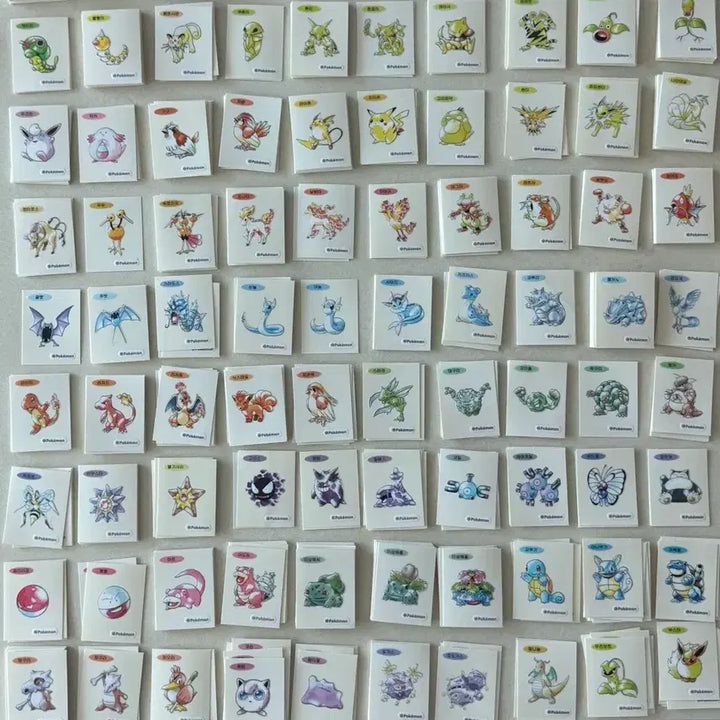 [BUNJANG] Pokemon 30th Anniversary Art Seal Bundle Set (72 Types) / 포켓몬 띠부씰 30주년 아트씰 79종