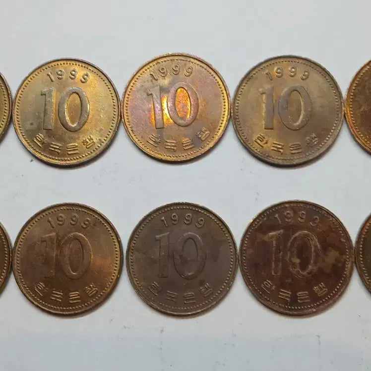 [BUNJANG] 1999 Ten Won Coin Bundle (10 Pieces) / 1999년 10원 동전 10개 일괄
