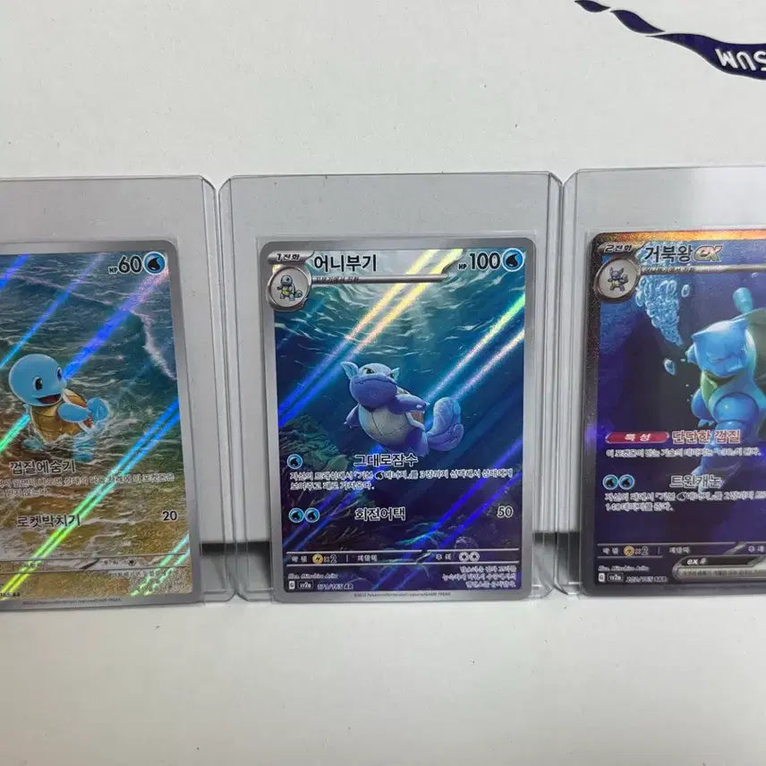 [BUNJANG] Pokemon Squirtle, Wartortle, Blastoise Set / 포켓몬카드 꼬부기 어니부기 거북왕 세트