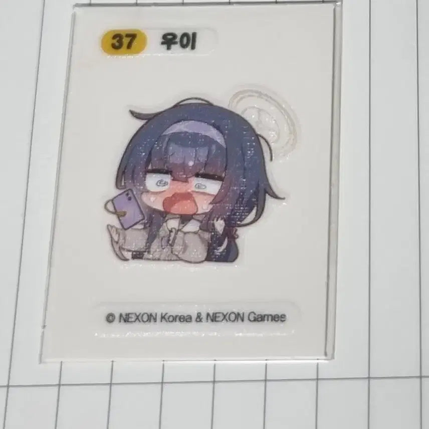[BUNJANG] Blue Archive GS 2nd Edition Sticker Seal 37 Ui / 블루아카이브 gs2차 띠부씰 37 우이