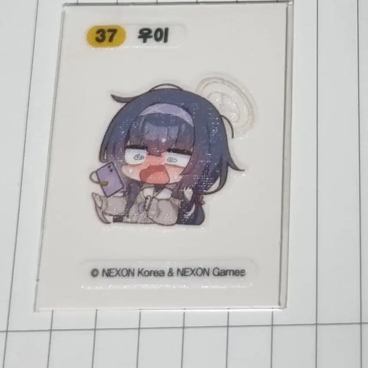 [BUNJANG] Blue Archive GS 2nd Edition Sticker Seal 37 Ui / 블루아카이브 gs2차 띠부씰 37 우이