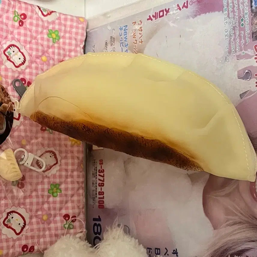 [BUNJANG] Dumpling Pouch Keychain Strap Charm Food Miniature Set / 일괄 교자 필통 만두 키링 스트랩 키체인 음식 모형 갸루 디저트 파우치