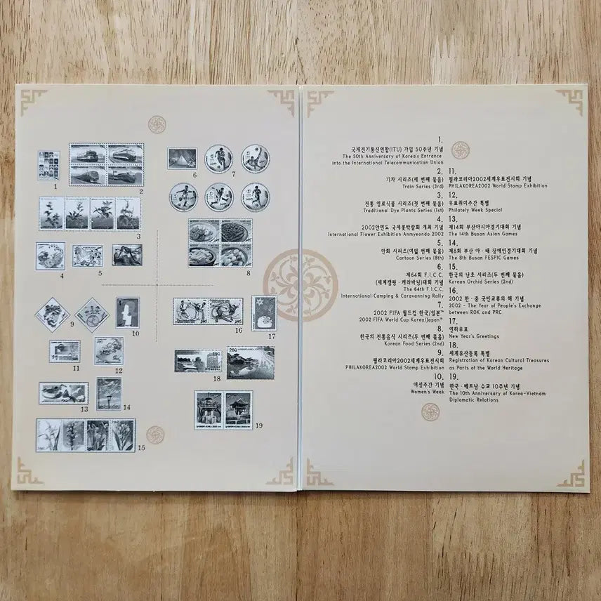 [BUNJANG] 2002 Korean Stamp Book Set Vol. 1 &amp; 2 / 2002 한국의 우표첩 1,2