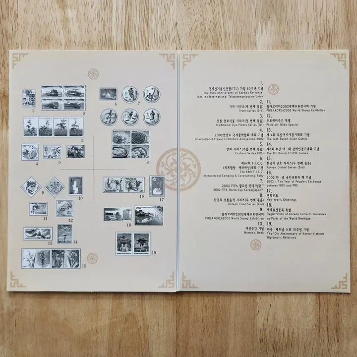 [BUNJANG] 2002 Korean Stamp Book Set Vol. 1 &amp; 2 / 2002 한국의 우표첩 1,2