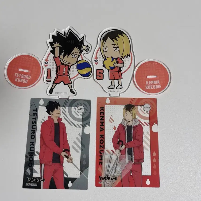 [BUNJANG] Haikyuu!! Kuroo Kenma Acrylic Stand &amp; Rainy Day Card Set Figurepress / 일괄) 하이큐 쿠로오 켄마 아크릴 스탠드 장마 카드 세트 피규어프레소