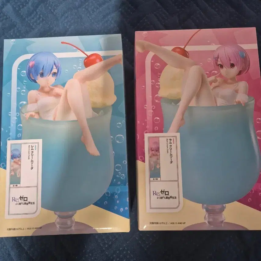 [BUNJANG] Re:Zero Ram/Rem Cream Soda Figure Bundle Set / Re: 제로 렘/람 크림소다 피규어 일괄