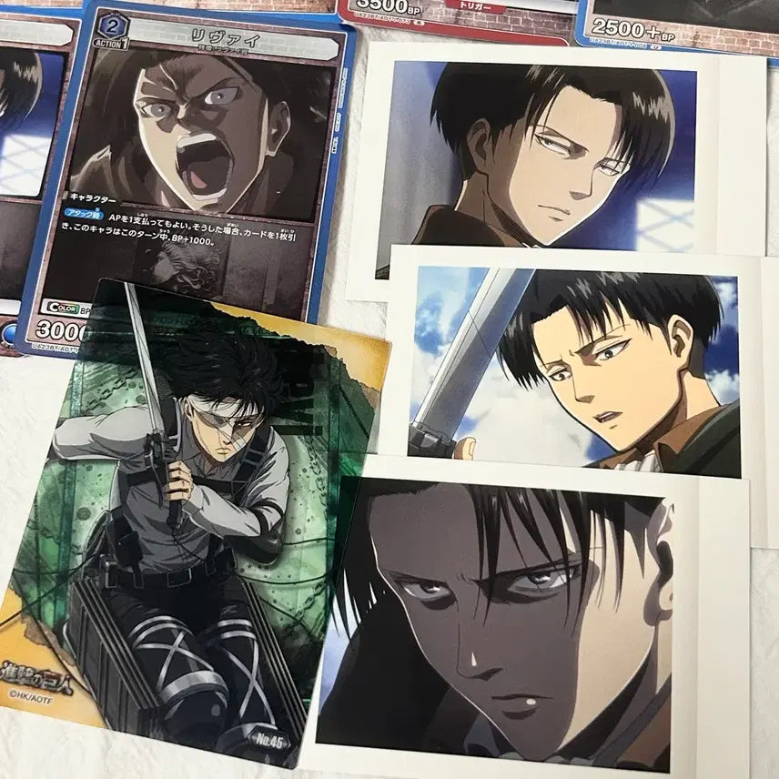 [BUNJANG] Attack on Titan Levi Bundle Set Clear Card / 진격의 거인 리바이 포토 카드 일괄 유니온 아레나 파샤코레 클리어 카드
