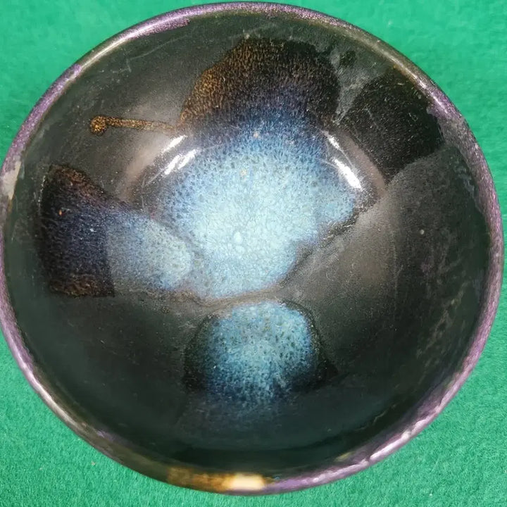 [BUNJANG] Song Dynasty Jian Ware Mottled Glaze Black Glazed Tea Bowl / 중국도자기                송대 건요 요변 흑유 차잔