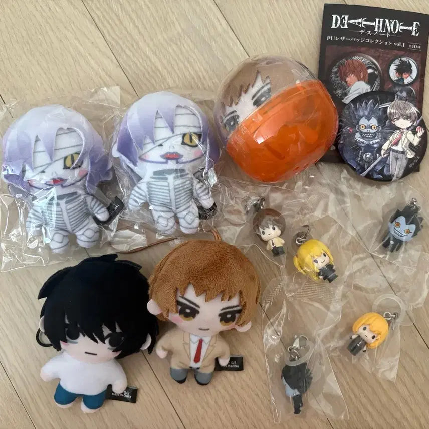 [BUNJANG] Death Note Goods Set - Mezushi Capoco Nui Gacha El &amp; Light / 데스노트 굿즈 메지루시 카푸코 누이 가챠 일괄 엘 라이토