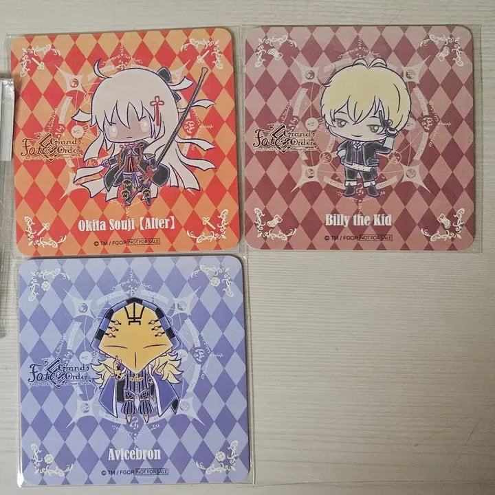 [BUNJANG] FGO Fate/Grand Order Sanrio Collaboration Coasters (Okita Alter, Billy the Kid, Abigail Williams) - Sealed / 미개봉)FGO 페그오 산리오 콜라보 코스터 오키타 얼터 빌리 아비케브론