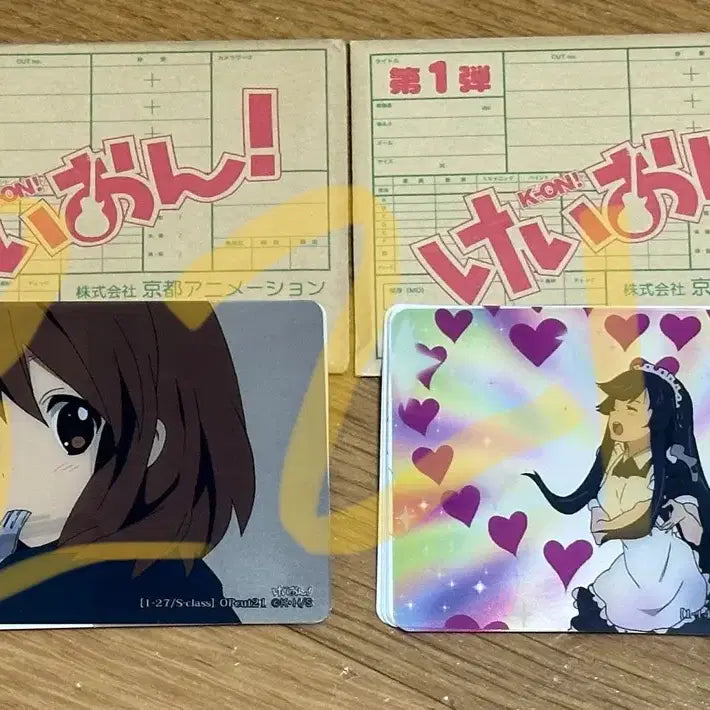 [BUNJANG] K-ON! Kyoani Treca Collection Trading Cards - Mio Akiyama, Yui Hirasawa / >급전<케이온 원화 쿄애니 트레카 컬렉션 양도합니다 카드 미오
