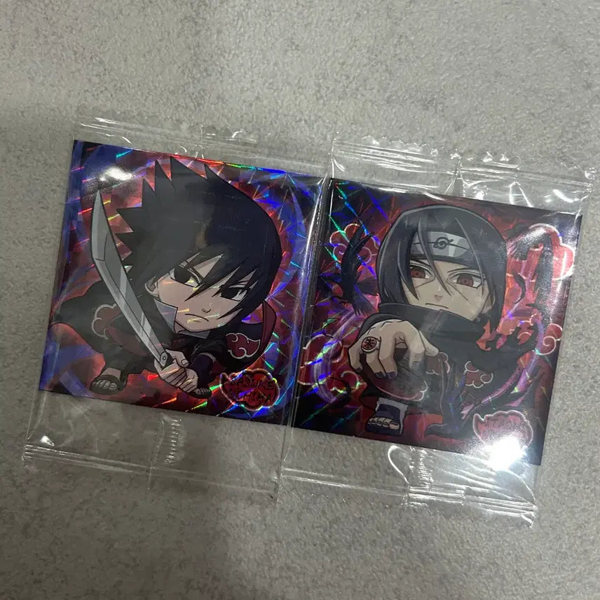 [BUNJANG] Naruto Wafer Sticker Set - Itachi, Sasuke Akatsuki Version / 일괄) 나루토 웨하스 스티커 씰 이타치, 사스케 아카츠키 버전