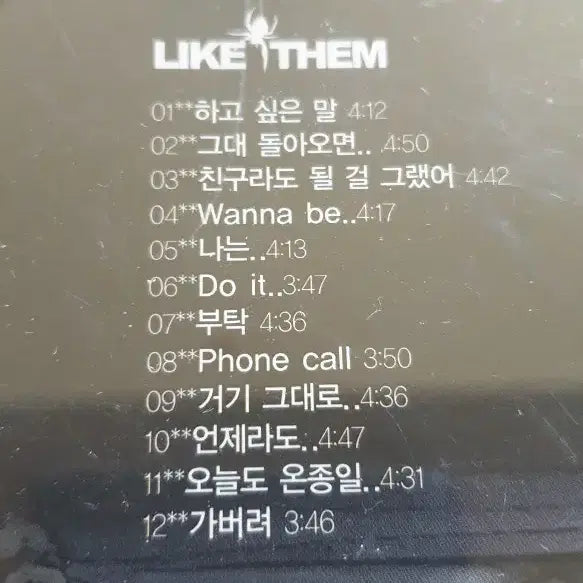 [BUNJANG] Gummy 1st Album LIKE THEM CD / 거미 1집 LIKE THEM CD