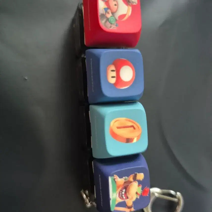 [BUNJANG] GS25 Super Mario Keycap Keyring Set / gs25 슈퍼마리오 키캡 키링 일괄 판매