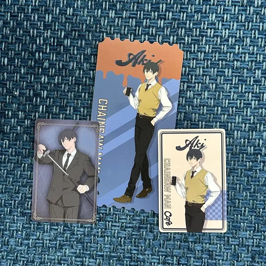 [BUNJANG] Chainsaw Man Cafe Pop-up Aki Ticket Goods 3-Set / 체인소맨 카페팝업 아키 티켓 굿즈 3종 Set
